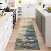 Washable Runner Rug  Entryway Runner Rug Non Slip Low Pile Hallway Runners Indoor Soft  Abstract Throw Rugs for Entrance  Bedroom - 2 of 4