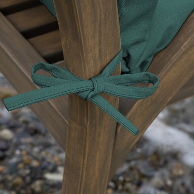 Peacock Blue Polyester Outdoor Dining Chair Cushion 20 x 44