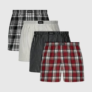 Hanes Premium Men's Stretch Woven Boxer 4pk Boxer Shorts - Red