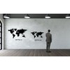 Sussexhome World Map 4 Pieces Metal Wall Decor for Home and Outside - Wall-Mounted Geometric Wall Art Decor - 3D Effect Wall Decoration - 3 of 3