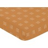 Sweet Jojo Designs Gender Neutral Baby Fitted Crib Sheet Boho Hatch Orange and White - 3 of 4