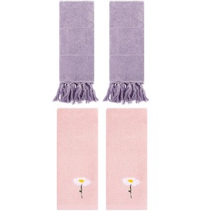 REGALWOVEN 4 Pcs Hand Towels, Absorbent Soft Bath Towel Set for Bathroom - 1 of 4