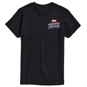 Men's - Marvel - Captain America Retro Distressed Flag Short Sleeve Graphic T-Shirt - 1 of 4