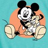Girls' - Disney - Mickey Mouse Hugs His Puppy Fitted Short Sleeve Graphic T-Shirt - 2 of 4