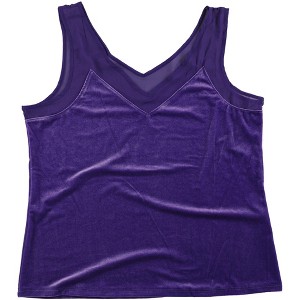 I.N.C International Concepts Womens velvet Tank Top, Purple, X-Large - 1 of 1
