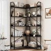 Corner Bookshelf 72" L Shaped Bookcase, Corner Bookshelves Industrial Bookcase 5 Tier L-Shape Bookshelf, Large Bookcases with Beaded Design - 3 of 4