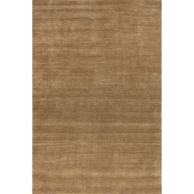 Wheat Solid Wool-Blend Runner Rug 2'6" x 8'