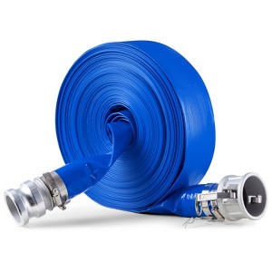 VEVOR Backwash Hose, 2 in x 100 ft, Blue High Quality PVC Hose, with Clamps, Camlock, Aluminum Fittings, Fit Various Pumps, Blue - 1 of 4