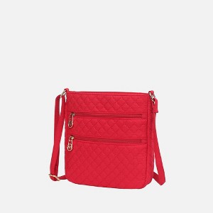 MKF Collection Lainey Solid Quilted Cotton Crossbody by Mia K - Red - 1 of 4