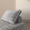 CAVINAS Modern Modular Sectional Single Sofa Couch,Modern Armless Floor Sofa with Removable Back Cushion,Single Square Sofa for Living Room,Gray - 2 of 4