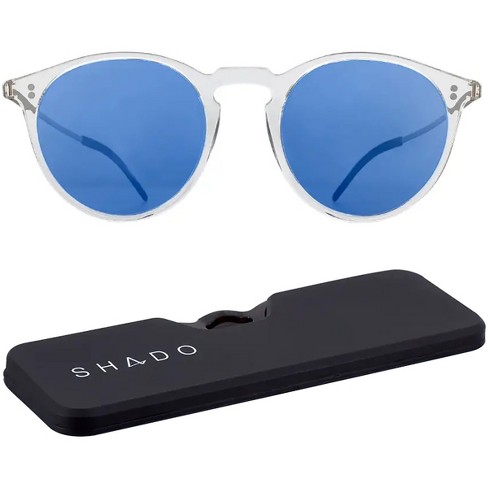 Blue flash mirror sunglasses deals