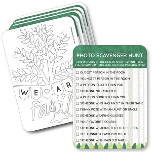 Big Dot of Happiness Family Tree Reunion - 2-in-1 Family Gathering Party Cards - Activity Duo Games - Set of 20 - 1 of 4