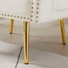 Streamdale OFF WHITE velvet armchair with metal legs - 3 of 4