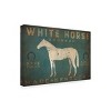 Trademark Fine Art -Ryan Fowler 'White Horse With Words Blue' Canvas Art - 4 of 4