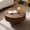 GDFStudio Elise Modern Wooden Round Coffee Table - 2 of 4