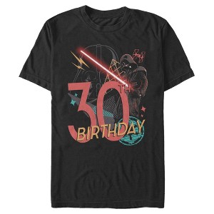 Men's Star Wars Darth Vader 30th Birthday Abstract Background T-Shirt - 1 of 4