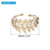 Unique Bargains Metal Open Cuff Adjustable Leaf Bracelet for Women Wedding Festival - 3 of 4