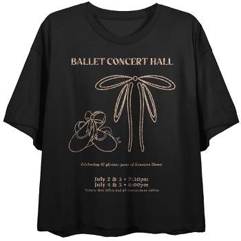 Ballet Concert Hall Women's Black Crop Tee