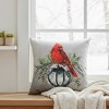 Cardinal on Light Post Decorative Pillow by Manual Woodworkers and Weavers - 2 of 3