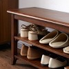 Solid Wood Storage Bench with Shoe Rack - Rustic Entryway Bench with Natural Wood Grain, Functional and Stylish - 4 of 4