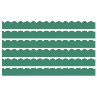 Carson Dellosa Education Grow Together Jade Green Scalloped Borders, 39 Feet Per Pack, 6 Packs