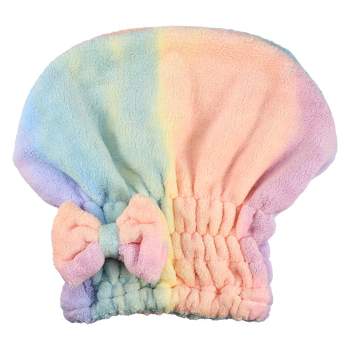 Unique Bargains Microfiber Hair Drying Towel Dry Cap Multicolored 1 Pc