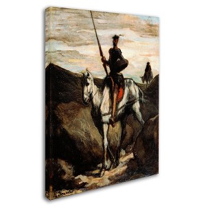 Trademark Fine Art -Honore Daumier 'Don Quixote In The Mountains 2' Canvas Art - 1 of 3