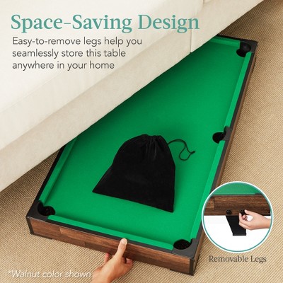 40-Inch Black Composite Wood Tabletop Billiard Game