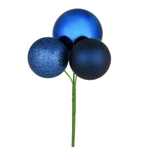 Vickerman 18" Ball Ornament Christmas Pick, 4 per Bag - 1 of 2