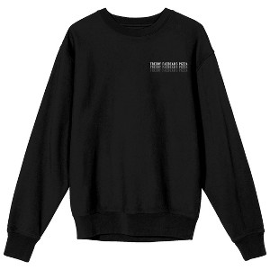 Five Nights At Freddy’s Security Freddy Badge Adult Black Crew Neck Long Sleeve Sweatshirt - 1 of 4