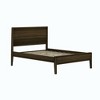 Plank+beam Solid Wood Duo Full Size Bed Frame With Panel Headboard ...