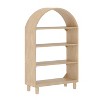 Buzz & Bloom Wood Open Bookshelf with Covered Rounded Top, 4 Shelves, and Cylindrical Legs - 2 of 4