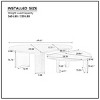 FONTOI 2-Piece Modern Irregular Shape Coffee Table for Living Room Nesting Coffee Tables Minimalist Sofa End Side Table, Black, 49.41"* 29.33"*15.94" - 4 of 4