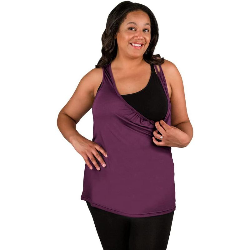 Bamboobies Easy Access U Neck Nursing Tank Top, Maternity Clothes for Breastfeeding, 2 of 5