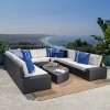 GDFStudio Lauren 12 Piece Outdoor Sectional Rattan Wicker Furniture Set with Table and Cushions - 2 of 4