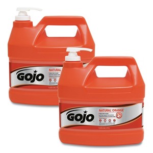 GOJO NATURAL ORANGE Pumice Hand Cleaner, Citrus Scent, 1 gal, 2/Carton - 1 of 4