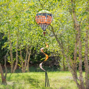 Evergreen Happy Fall Pumpkin Burlap Balloon Spinner - 1 of 4