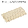 Unique Bargains Bamboo Barbecue Skewers Natural Wooden Cocktail Picks 200 Pcs - 3 of 4