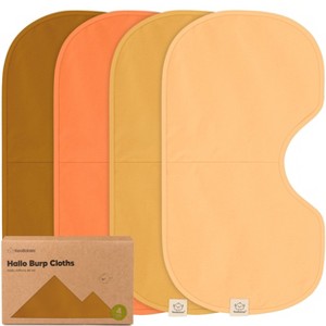 KeaBabies 4pk Hallo Baby Burp Cloths, Organic Cotton Burp Cloth for Girls, Boys, Soft & Absorbent Burping Cloths - 1 of 4