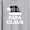 Men's - Instant Message - Papa Claus Christmas Long Sleeve Graphic T-Shirt - 2 of 4