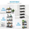 YIGII  5-Tier Rolling Cart, Bathroom Storage Organizer Utility Cart, Mobile Shelving Unit Slide Out Shelves for Kitchen Living Room，Black - 3 of 4