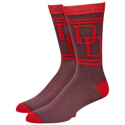 Adult Marvel Daredevil Double D Symbol Crew Socks
