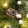 LuxenHome 3.9Ft Pre-Lit Artificial Pine Christmas Tree, Green Branches with Lights in Square Pot - 3 of 4