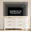 6 Drawer Dresser for Bedroom, 47"W Fluted Chest of Drawers with Metal Handles, Wooden Dresser TV Stand, Clothes Storage Organizer for Bedroom - 2 of 4