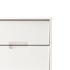 GlasFlength Nightstands Modern Nightstand Bedroom Nightstand Elegant Bedside Table with 2 Drawers for Living Room, White, 20"*16"*24" - 3 of 4