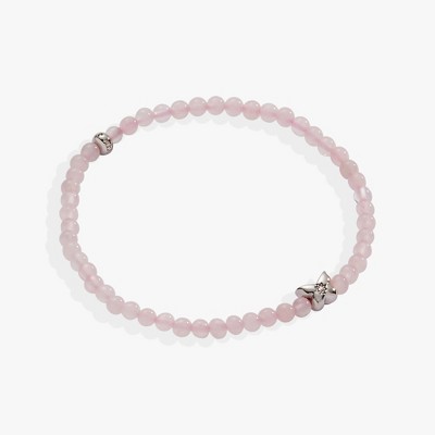 Alex and Ani Rose Quartz Butterfly Mini Stretch Bracelet