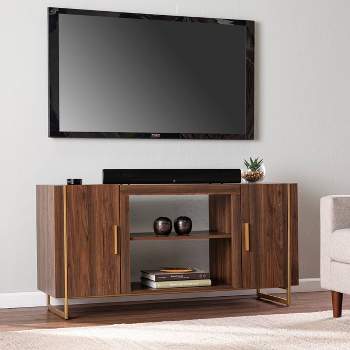 Farnsmet TV Stand for TVs up to 56" with Storage Brown/Gold - Aiden Lane