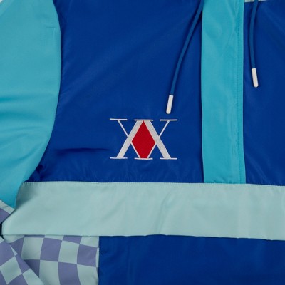 Hunter x Hunter Killua Long Sleeve Blue Checkered Hooded Anorak-XL — фото 2