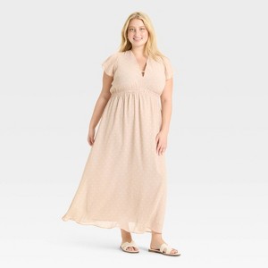 Women's Dolman Short Sleeve Maxi A-Line Dress - A New Day™ - 1 of 3