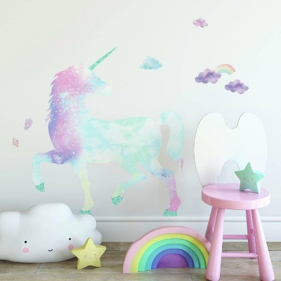 Glitter Galaxy Unicorn Peel and Stick Giant Wall Decal - RoomMates